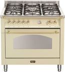 LOFRA - DOLCEVITA - SINGLE OVEN 90 cm - RBIG 96 MFT / CI - IVORY - brass finish 