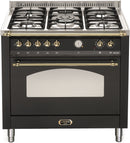 LOFRA - DOLCEVITA - SINGLE OVEN 90 cm - RNMG 96 MFT/ CI - Black - Brass finish 