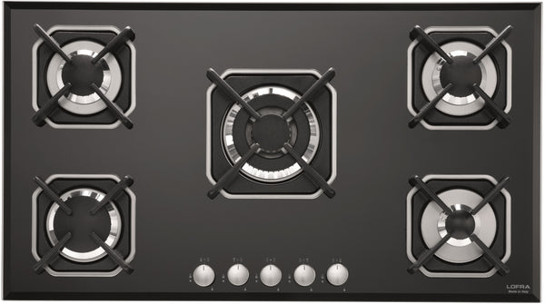 LOFRA - MARTE - GAS HOB 90 CM - HGN 9 E0 - BLACK - CENTRAL WOK 