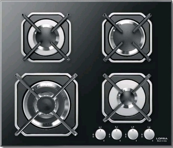 LOFRA - MERCURIO - GAS HOB 60 cm - HGN 6 G0 - Black 