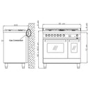 LOFRA - RAINBOW - DOUBLE OVEN 90 cm - PNMD 96 MFTE / C - Black 