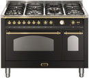 LOFRA - DOLCEVITA - DOUBLE OVEN 120cm - RNMD 126 MFT+E/ 2 AEO - BLACK BRASS FINISH 