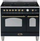 LOFRA - DOLCEVITA INDUKTION - DOUBLE OVEN 90 cm - RNMD 96 MFTE/ 5I - Black - Messing Finish