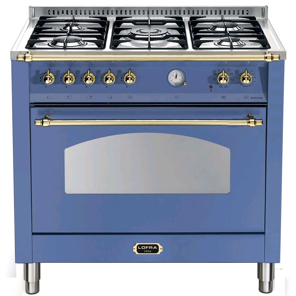 LOFRA - DOLCEVITA - SINGLE OVEN 90 cm - RLVG 96 MFT / CI - Lavandel Blue - Messing Finish