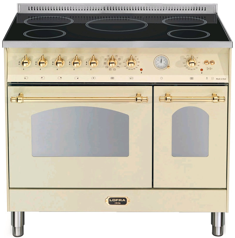 LOFRA - DOLCEVITA INDUCTION - DOUBLE OVEN 90 cm - RBID 96 MFTE/ 5I - Ivory brass finish 