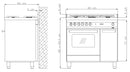 LOFRA - MAXIMA - SINGLE OVEN 90 cm - MT 96 GV / C - GAS / GAS
