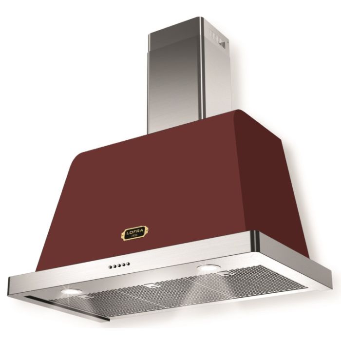 LOFRA - DOLCEVITA DUNSTABZUGSHAUBE - 60 cm Breite - BURGUNDY - Messing Finish