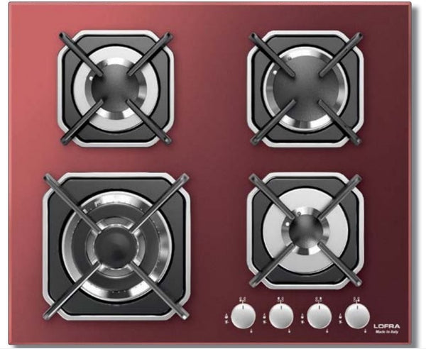 LOFRA - MERCURIO - GAS HOB 60 cm - HGR 6 G0 - Red 