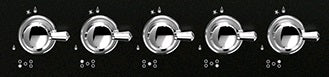 LOFRA - DOLCEVITA - GAS HOB 75 cm - HRNM 7 AO - BLACK brass finish 