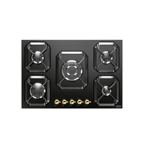 LOFRA - DOLCEVITA - GAS HOB 75 cm - HRNM 7 AO - BLACK brass finish 