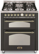 LOFRA - DOLCEVITA - DOUBLE OVEN 70 cm - RNMUD 76 MFTE / Ci - Black - Brass finish 