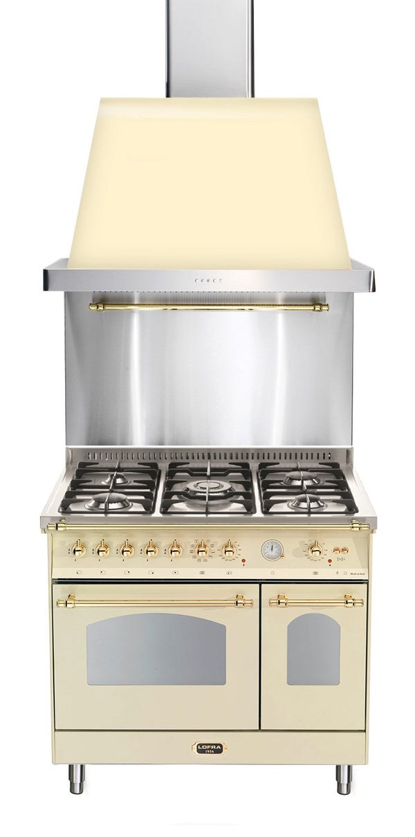 LOFRA - DOLCEVITA Complete Set Gas Hob Ivory/Brass Finish 