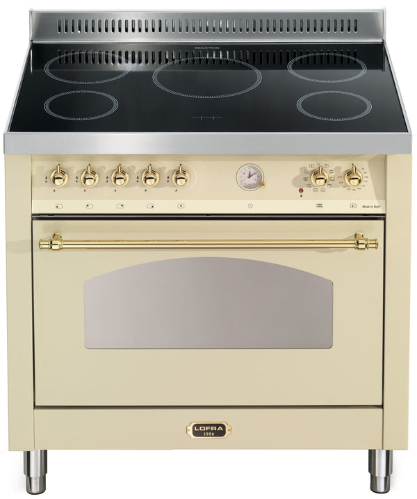 LOFRA - DOLCEVITA INDUCTION - SINGLE OVEN 90cm - RBIG 96 MFT/ 5 I - Ivory brass finish 