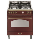 LOFRA - DOLCEVITA - SINGLE OVEN 60 cm - RR 66 MFT / CI - Burgundy - Brass finish 