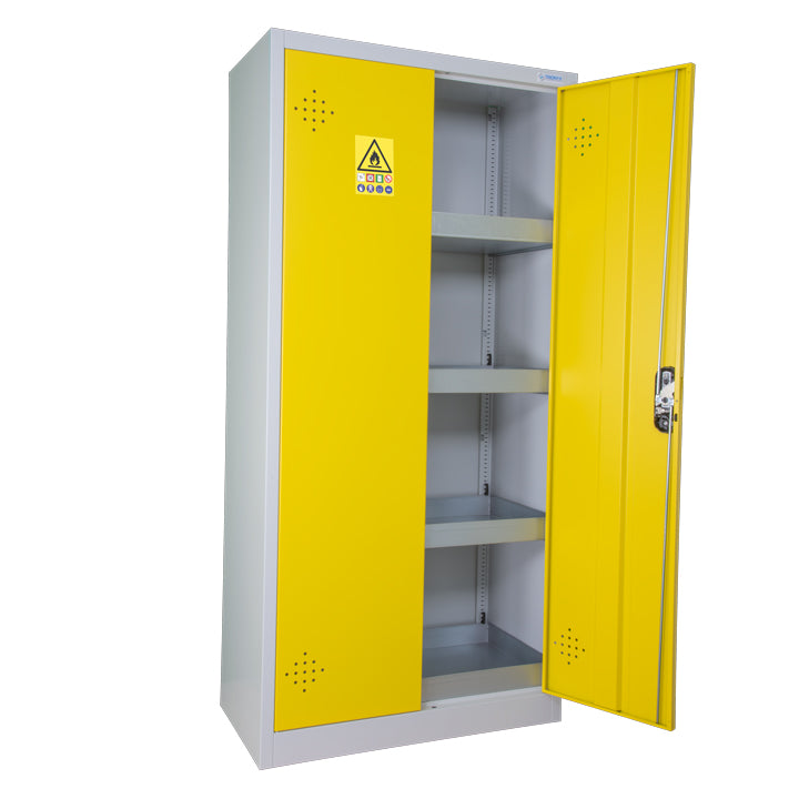 Ecosafe Sicherheitsschrank Hoch 2 Gelbe Türen