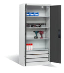 C+P Akkuladeschrank Serie 89, H1950xB930xT500mm