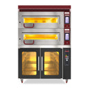 SGS Gastro Bakery & Confectionery Oven / 2 Baking Chambers with Steam System / Incl. Hood & Proofing Cabinet / 18 kW