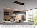 Berbel Skyline Frame BIH 120 SKF permalyt® Inselhaube 120 cm Dekor Glas Schwarz