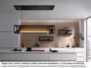 Berbel Skyline Frame BIH 140 SKF permalyt® Inselhaube 140 cm Dekor Glas Schwarz