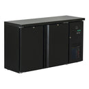 Flaschenkühltisch 280 Liter | Schwarz | 2 Türen | 1465 x 520 x 840 mm