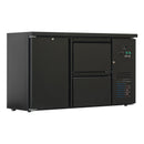 Flaschenkühltisch 280 Liter | Schwarz | 1 Tür + 2 Schubladen | 1465 x 520 x 840 mm
