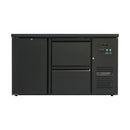 Flaschenkühltisch 280 Liter | Schwarz | 1 Tür + 2 Schubladen | 1465 x 520 x 840 mm
