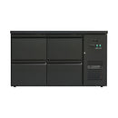 Flaschenkühltisch 280 Liter | Schwarz | 4 Schubladen | 1465 x 520 x 840 mm