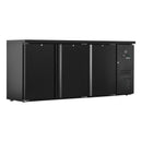 Flaschenkühltisch 425 Liter | Schwarz | 3 Türen | 2005 x 520 x 840 mm