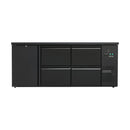 Flaschenkühltisch 425 Liter | Schwarz | 1 Tür + 4 Schubladen | 2005 x 520 x 840 mm