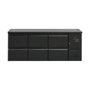 Flaschenkühltisch 425 Liter | Schwarz | 6 Schubladen | 2005 x 520 x 840 mm