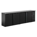Flaschenkühltisch 600 Liter | Schwarz | 4 Türen | 2545 x 520 x 840 mm