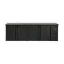 Flaschenkühltisch 600 Liter | Schwarz | 4 Türen | 2545 x 520 x 840 mm