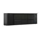 Flaschenkühltisch 600 Liter | Schwarz | 1 Tür + 6 Schubladen | 2545 x 520 x 840 mm