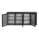 Flaschenkühltisch 425 Liter | Schwarz | 3 Türen | 2005 x 520 x 840 mm