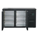 Flaschenkühltisch 280 Liter | Schwarz | 2 Türen | 1465 x 520 x 840 mm