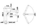 Blanco Linee-S Edelstahl Hochdruckarmatur