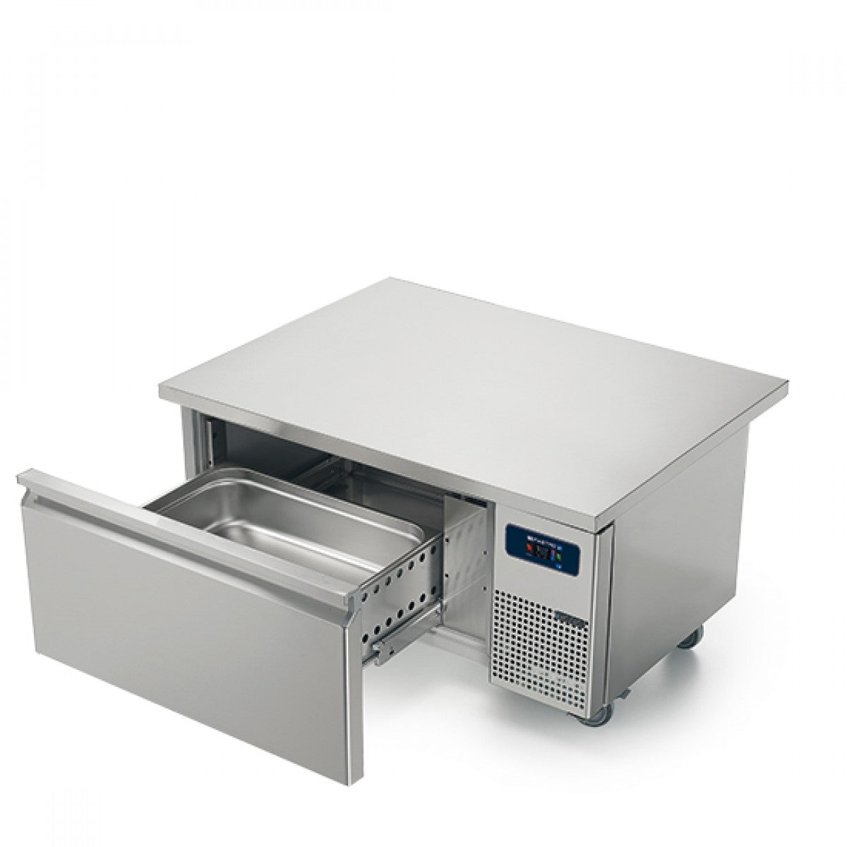 Virtus & Mastro Tiefkühlunterbau mit 1 Schubladen GN 2/1 H=150 mm für Kochgeräte, B=1200 mm - Arbeitsplatte 900 mm