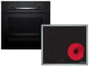 Bosch HBD230CR63 Set Pyrolyse-Backofen HBA510BA3 + Glaskeramikkochfeld PKE645BA2E
