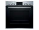 Bosch HND411LR62 Set Einbauherd HEA513BR2 Edelstahl +  Glaskeramikkochfeld NKN645GA2E autark