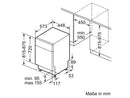 Bosch SPU4HMS10E Unterbau-Geschirrspüler Gebürsteter Stahl