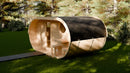 Butenas Gartensauna FASSBA OVAL mit Terrasse