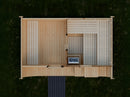 Butenas Gartensauna FASSBA OVAL mit Terrasse