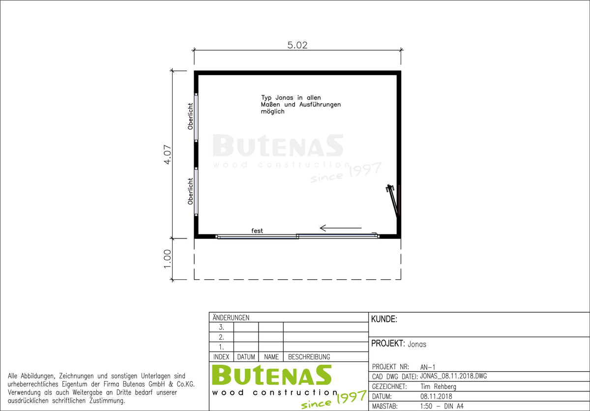 Butenas Gartenhaus JONAS