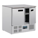 Polar Serie G Thekenkühltisch mit Marmorarbeitsfläche 2-türig 240L
