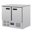 Polar Serie G Thekenkühltisch mit Marmorarbeitsfläche 2-türig 240L