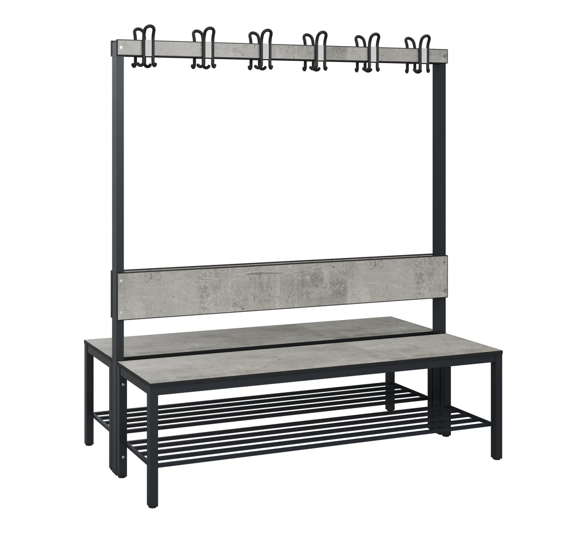 C+P Garderobenbank Solid HPL, 1716x1000x770mm