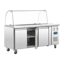 Polar Serie U 3-türige GN-Saladette mit Schutzhaube