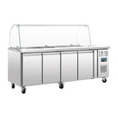 Polar Serie U 4-türige GN-Saladette mit Schutzhaube