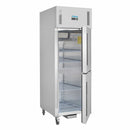 Polar Serie G Kühlschrank Edelstahl mit geteilter Tür 600L