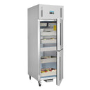 Polar Serie G Kühlschrank Edelstahl mit geteilter Tür 600L